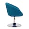 Manhattan Comfort Hopper Swivel Adjustable Height Chair in Blue and Polished Chrome, PK2 2-AC036-BL - alternate 4